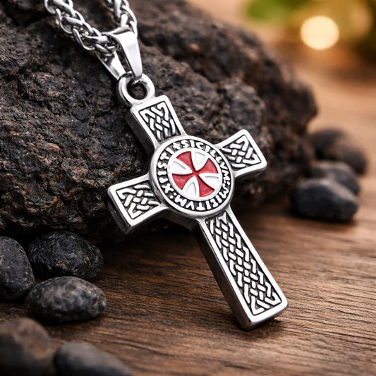 Templar Cross Necklace — Stainless Steel