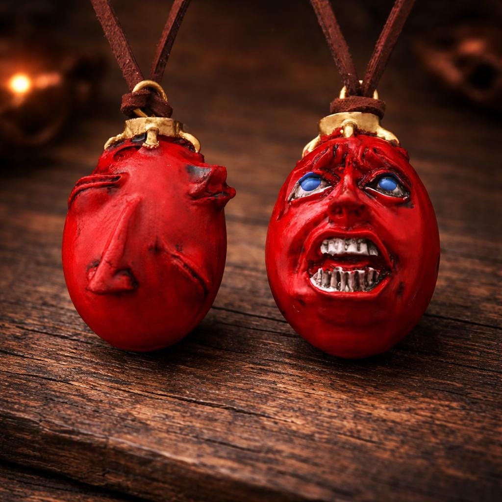 Crimson Fate Egg Keychain