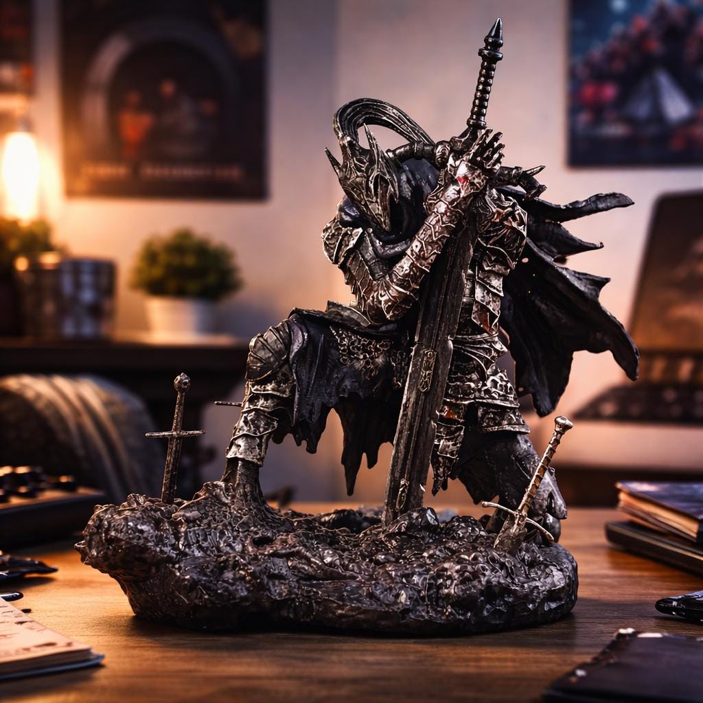 Fallen Abyss Knight Statue — 15 cm