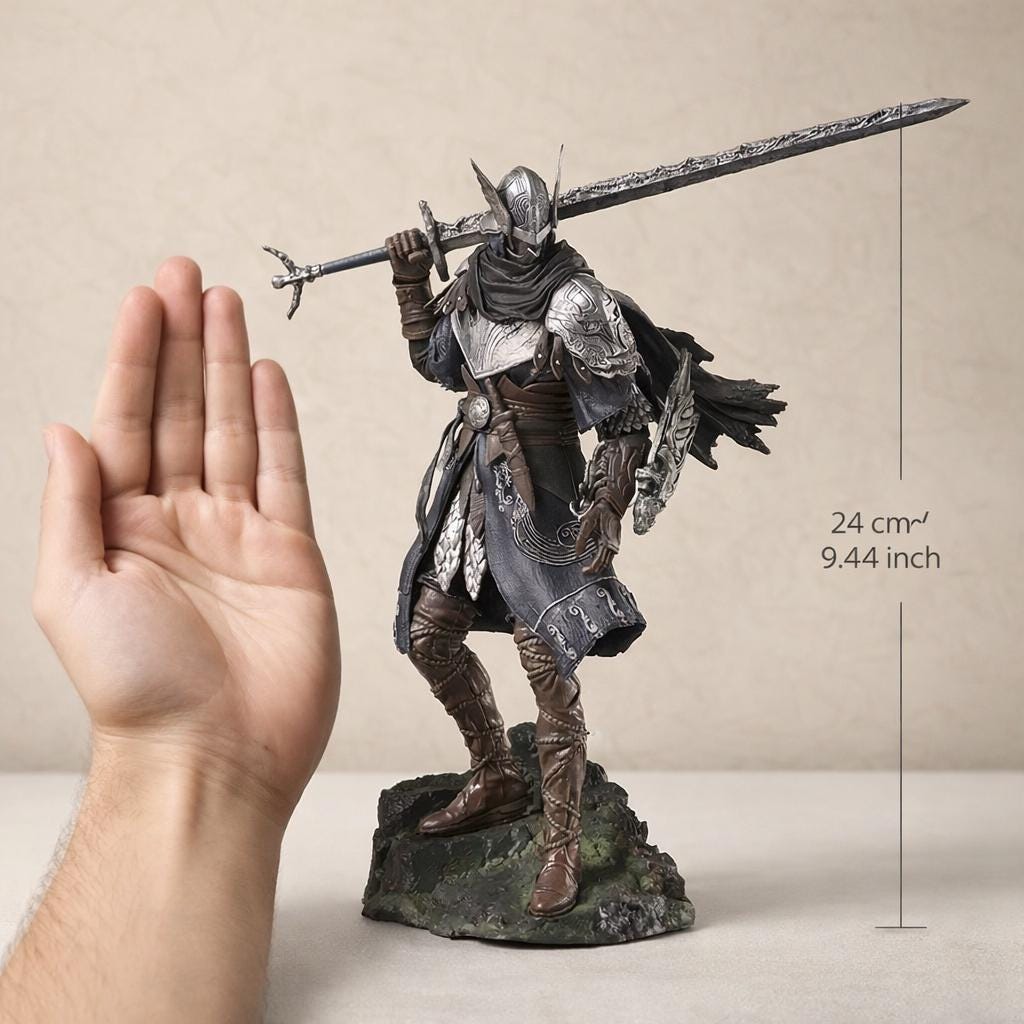 Greatsword Knight Display Statue — 24 cm
