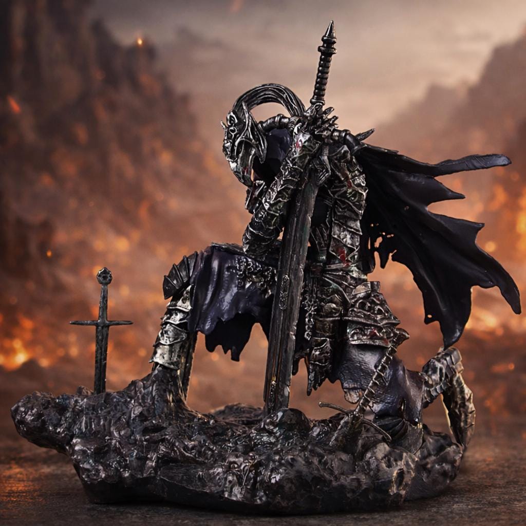 Fallen Abyss Knight Statue — 15 cm