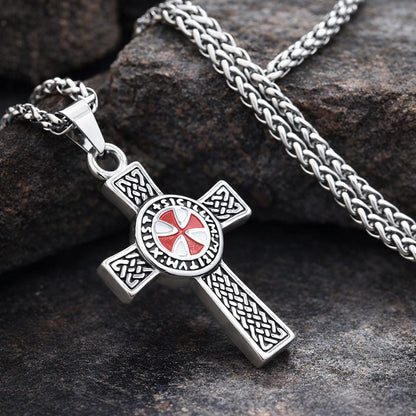 Templar Cross Necklace — Stainless Steel