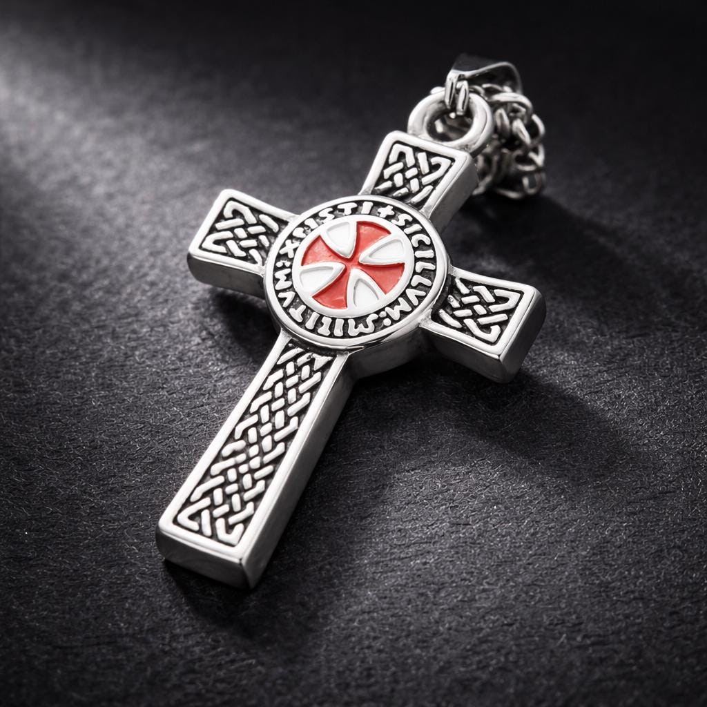 Templar Cross Necklace — Stainless Steel