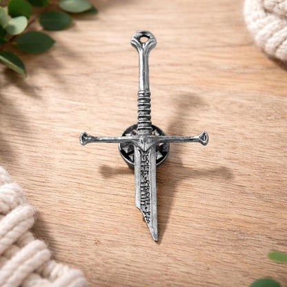 Broken Sword Medieval Lapel Pin
