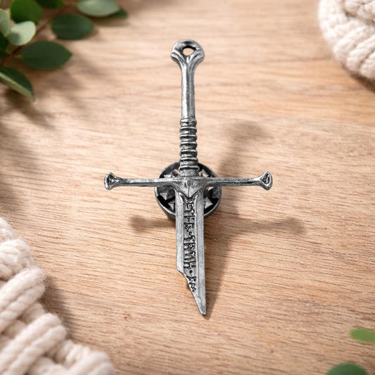 Broken Sword Medieval Lapel Pin