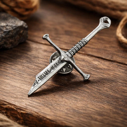 Broken Sword Medieval Lapel Pin