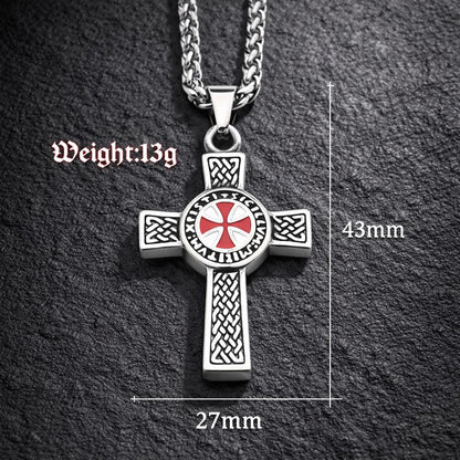 Templar Cross Necklace — Stainless Steel
