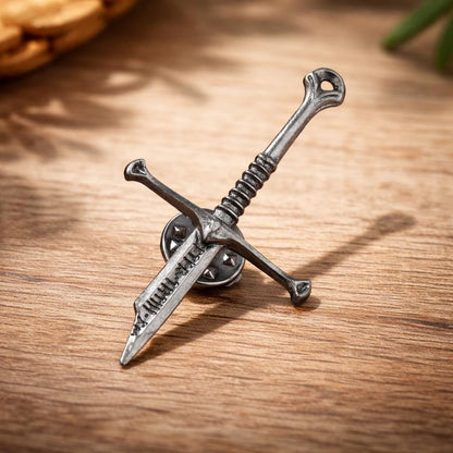 Broken Sword Medieval Lapel Pin