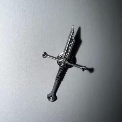 Broken Sword Medieval Lapel Pin
