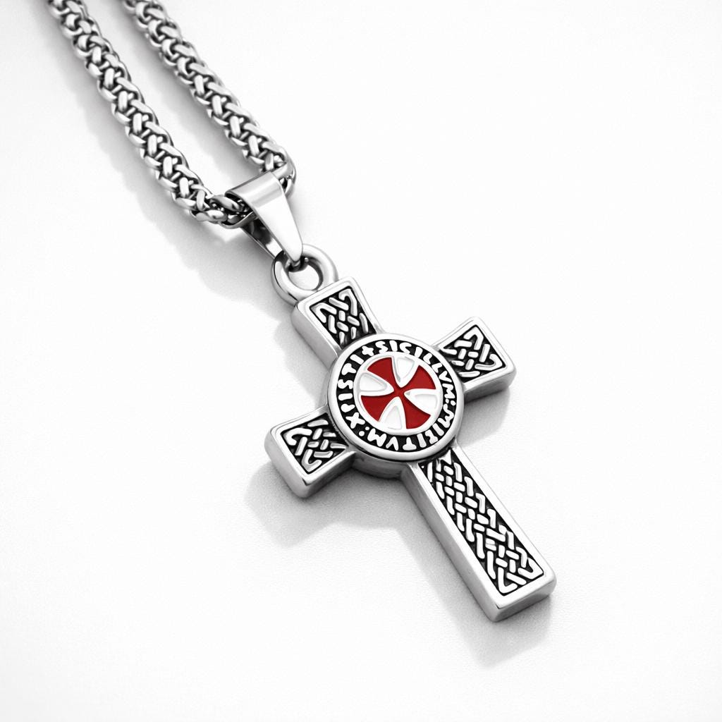 Templar Cross Necklace — Stainless Steel