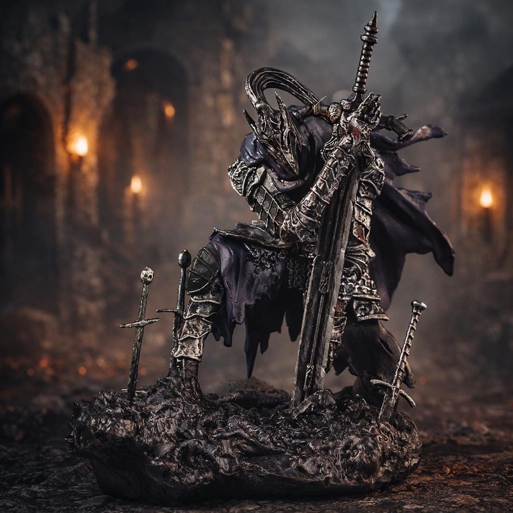 Fallen Abyss Knight Statue — 15 cm