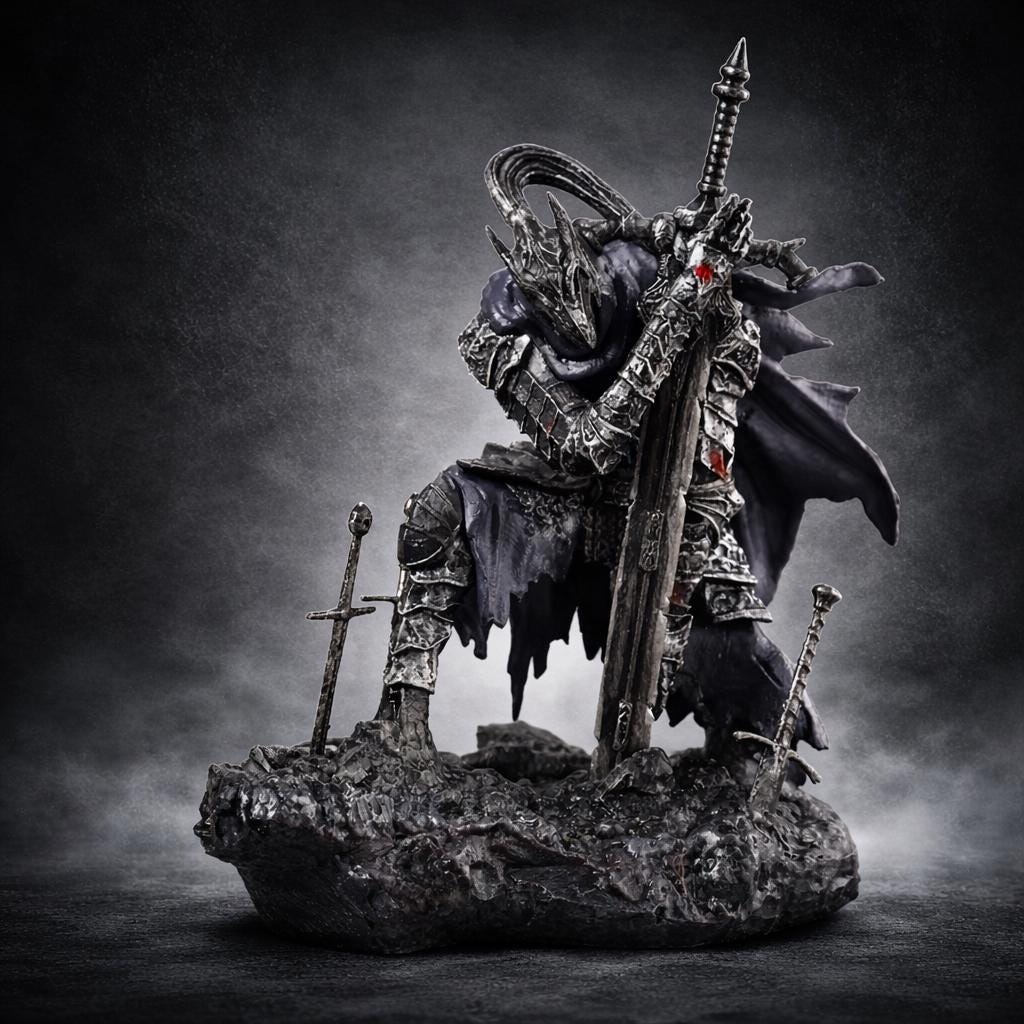 Fallen Abyss Knight Statue — 15 cm