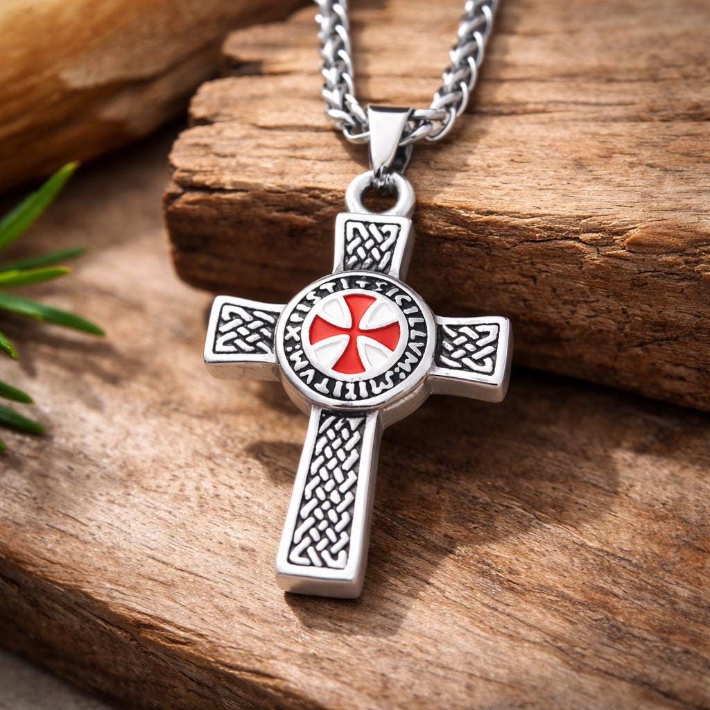 Templar Cross Necklace — Stainless Steel