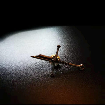 Broken Sword Medieval Lapel Pin