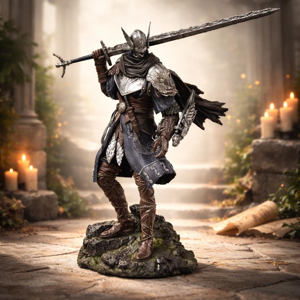 Greatsword Knight Display Statue — 24 cm