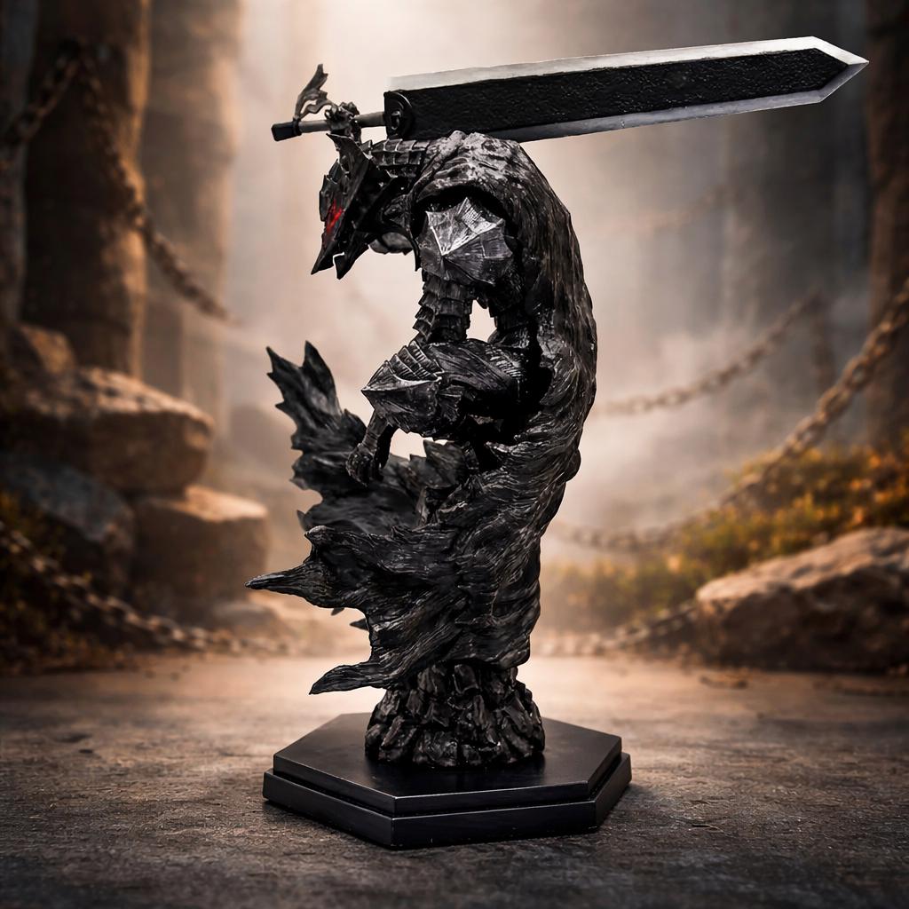 Black Swordsman Armored Statue — 24 cm