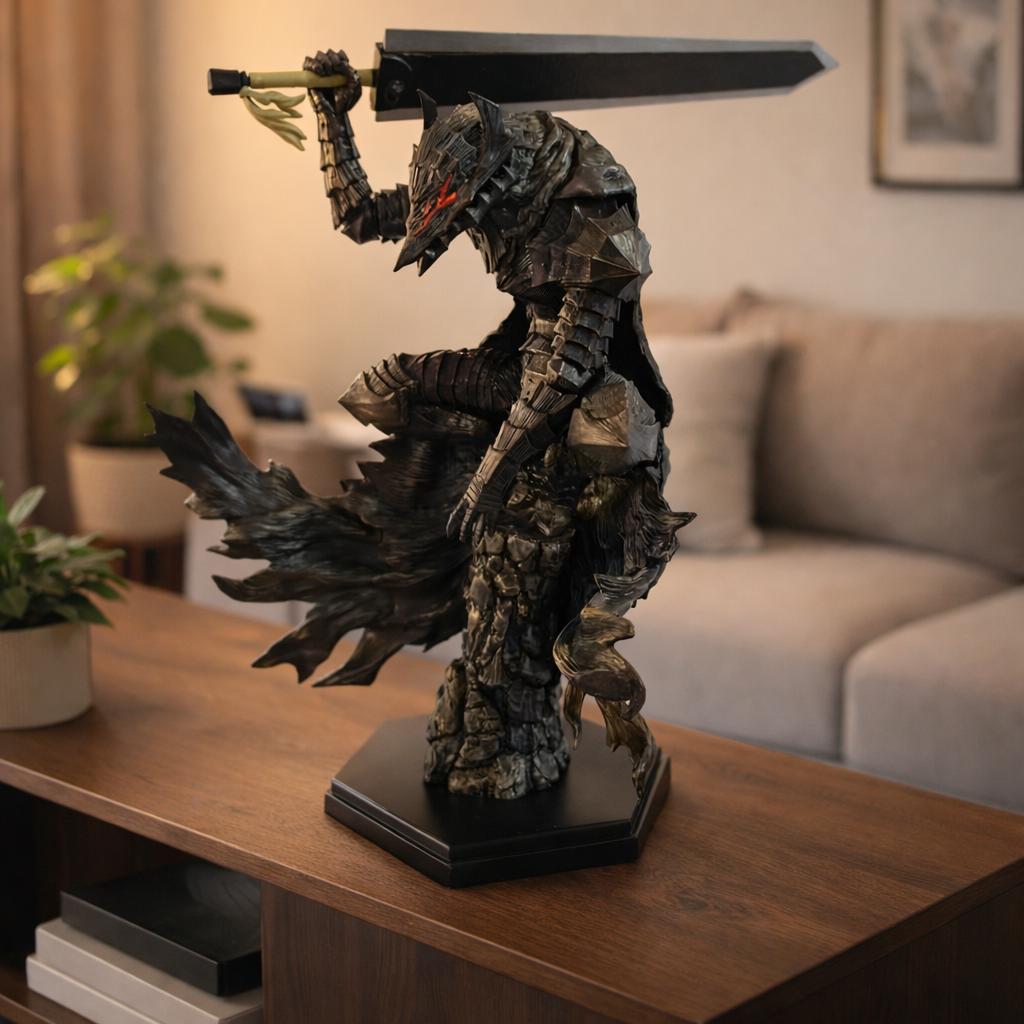 Black Swordsman Armored Statue — 24 cm