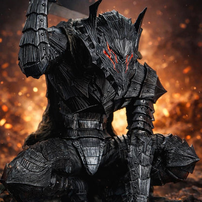 Black Swordsman Armored Statue — 24 cm