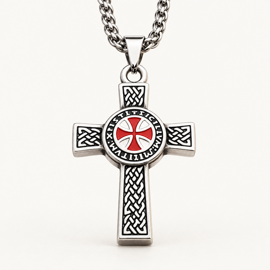 Templar Cross Necklace — Stainless Steel